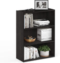 Furinno PASIR Book Shelf, 3-Tier Bookshelf, Storage Shelves Bookcase, 9.7 x 23.7 x 31.5, for Living Room, Bedroom, Home Office, Espresso by Furinno-FitsYourSpaceFitsYourBudget