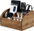 OKSQW Wooden Desk Organizer, Solid Wood Pen Holder for Desktop Organizer, No Need Assembly, Home Office Supplies Workspace Organizers Mail Holder Remote Control Countertop Storage Box by WelcometoOKSQW
