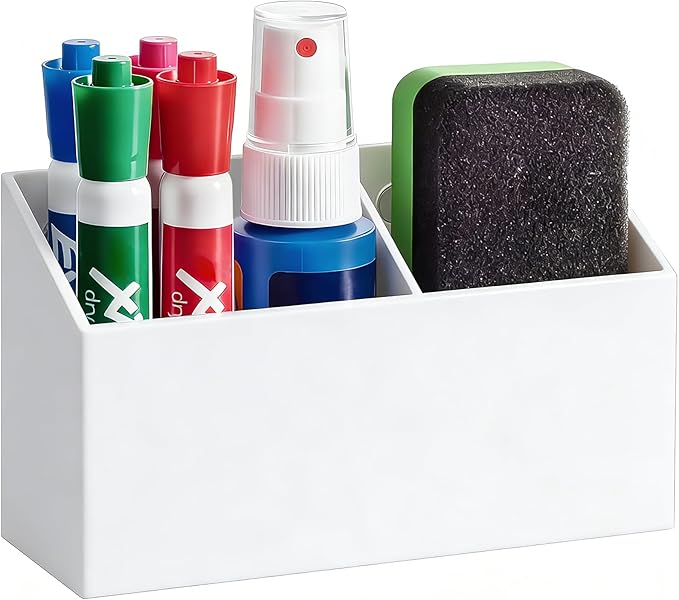 Acrylic Magnetic Pen Holder for Whiteboard,Fridge, School Supplies by Banafich