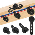 12Pcs Silicone Cable Straps, Self Adhesive Cable Management Under Desk, Reusable Cable Clip, Wire Organizers for Cords, Cord Holder for Home, Kitchen, Office, Bedroom, Car (Black) by Unknown