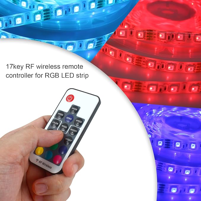 RF Wireless Remote LED Controller, 17-Key RGB LED Controller, DC 5V-24V - Image 6