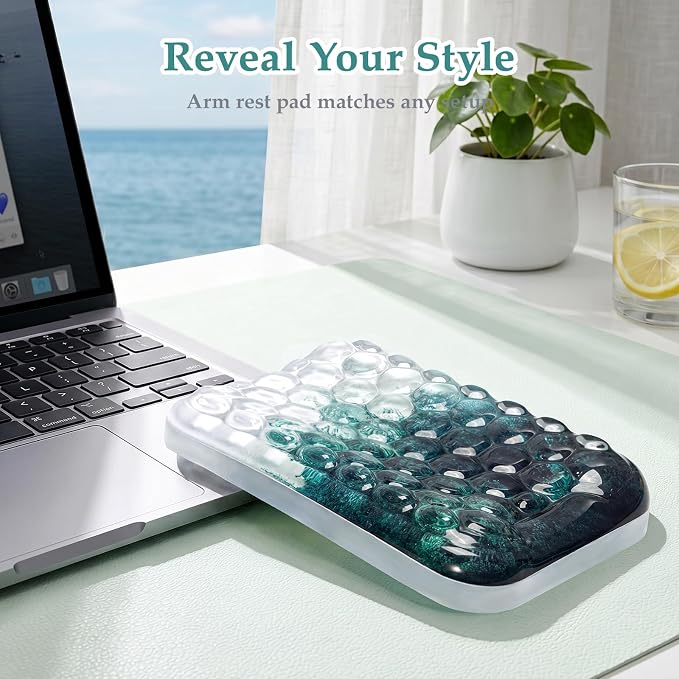 Ospelelf Elbow Wrist Rest Pad for Desk, Gel Arm Rest Pad Support for Laptop | Ergonomic Support for Typing & Mouse, Cool-touch, Lightweight, 6.29" × 4.33" × 0.98", Home Office Computer Use - Image 3