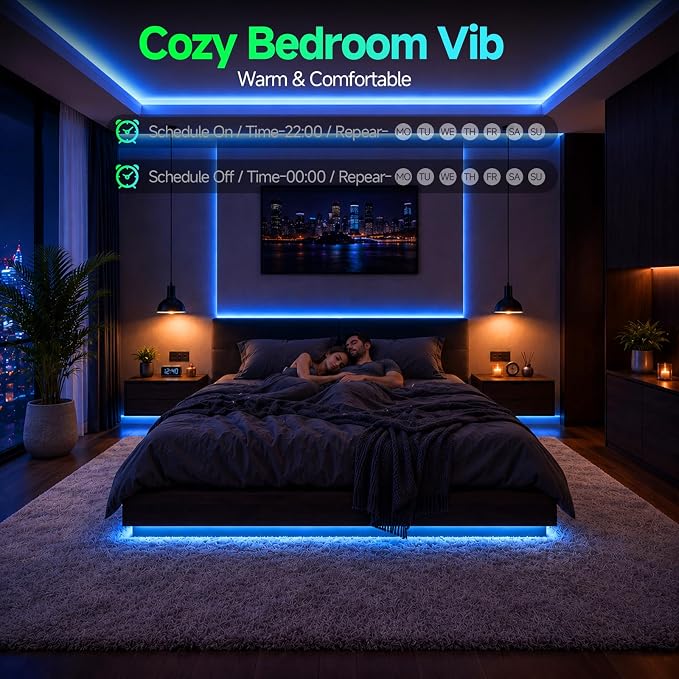 Daymeet Led Lights for TV, 16.4ft TV Led Lights Backlight Behind for 65-85 inch Led Strip Lights,RGB Color Changing Light with Remote, Music Sync Bluetooth APP Control USB Christmas Lighting - Image 5