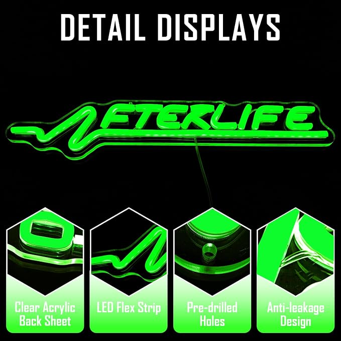 Cyberpunk Neon Sign Game Led Sign for Wall Decor Shooting Games Neon Light for Gaming Room Man Cave Bedroom Decoration Cool Neon Light Sign for Teen Boys - Image 6