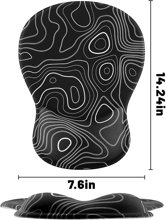 Ergonomic Mouse Pad with Wrist Rest - Gel Wrist Support Mousepad with Non-Slip PU Base for Computer, Laptop, Office & Home - Image 6