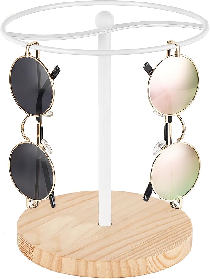 Mkono Sunglasses Organizer, Metal Glass Holder Storage Stand Display 1 Pack by Mkono