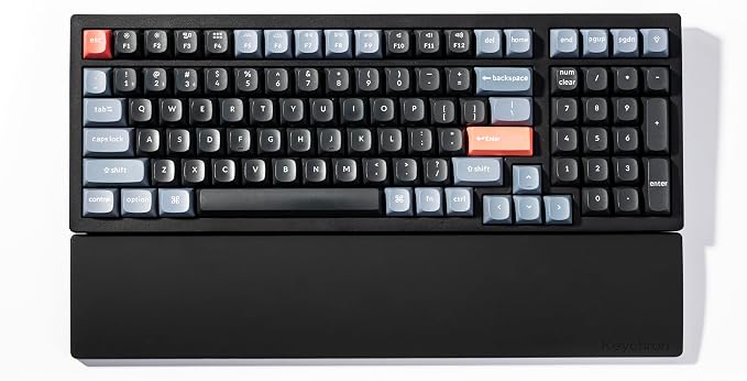 Ergonomic Silicone Wrist Rest for Keychron K4 Pro / K4 Max / Q5 / V5 / V5 Max,15.37" Honeycomb Non-Slip Palm Rest, 96% Full-Sized Mechanical Keyboards Support with Typing Pain Relief - Image 4