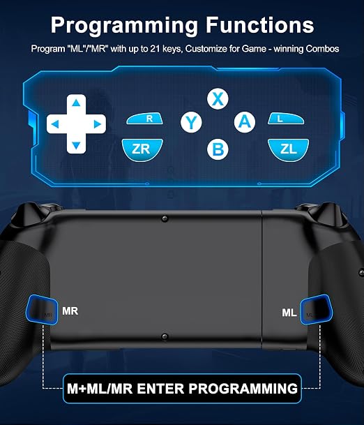 Wireless Mobile Gaming Controller, Phone Controller for iPhone/Android, Hall Joystick/Trigger, Bluetooth Handheld Gaming Controller with Programmable, No Dead Zone, Adjustable Light/Turbo, for Xbox Cloud, Steam Link - Image 5