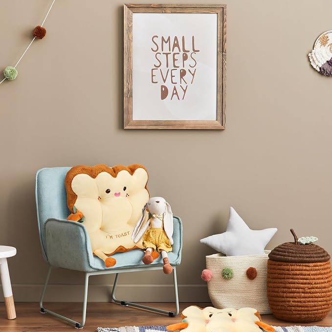 Kigley 2 Pcs Cute Chair Cushion Bread Pillow Toast Seat Cushion Bread Plush Pillow Cushions Memory Foam Kawaii Office Desk Chair Car Accessories Food Pillows Gift for Birthday Sofa Bedroom Home Decor - Image 5