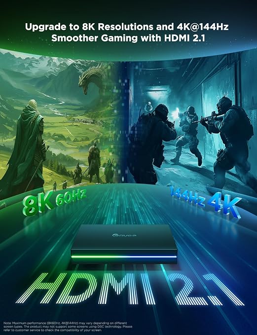 Govee HDMI 2.1 AI Sync Box Kit 2,8K/4K 144Hz,RGBICW for 27-34 Inch Monitor - Image 2