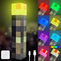 7-Color Wall Torch Lamp, Rechargeable Handheld Night Light for Room Decor by Aidyvoi