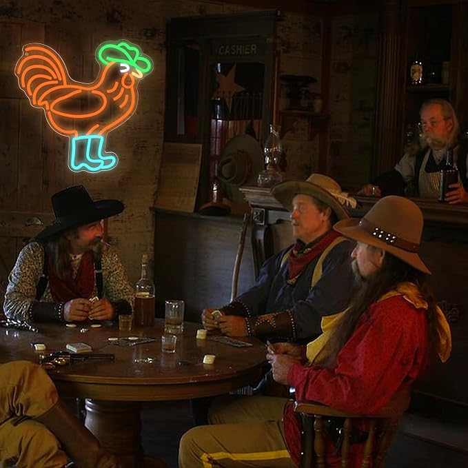Cowboy Rooster Neon Sign for Wall Decor Cowboy Cock Neon Light Sign - Image 4