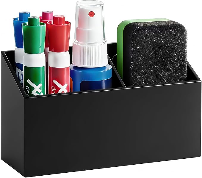 Acrylic Magnetic Pen Holder for Whiteboard,Fridge, School Supplies by Banafich