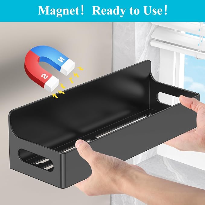 HuggieGems Magnetic Water Bottle Holder for Fridge Black, 4 Pack - Image 6