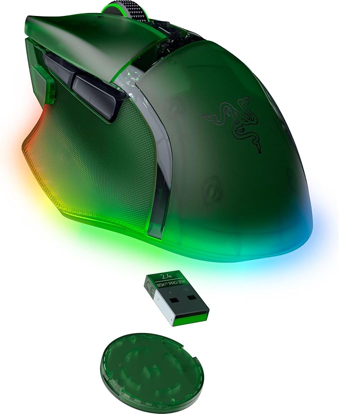Razer Basilisk V3 Pro 35K Wireless Gaming Mouse, Phantom Green | HyperScroll Tilt Wheel, 35K DPI Optical Sensor Gen 2, 13 Customizable Controls, RGB, Optical Switches Gen 3, 140 Hr Battery - Image 10