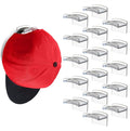 Modern JP Adhesive Hat Hooks for Wall (16-Pack) - Minimalist Hat Rack Design, No Drilling, Strong Hold Hat Hangers - USA Patented, Clear by ModernJP