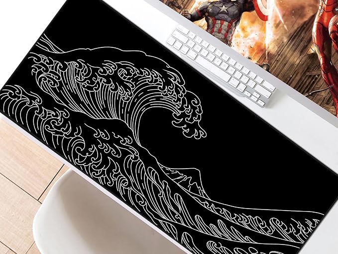 JIALONG Gaming Mouse Pad, Large Mousepad with Non-Slip Rubber Base, Smooth Cloth Surface Desk Keyboard Mat for Computer, PC, Laptop, Desktop 35.4 x 15.7 Inches, Black - Image 6