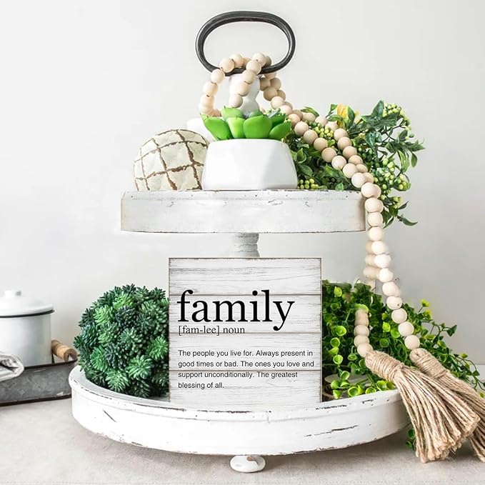 Family Definition Wooden Box Sign Family Quotes Desk Decor - Image 7