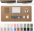 YSAGi Leather Desk Pad Protector, Office Desk Mat, Large Mouse Pad, Non-Slip PU Leather Desk Blotter, Laptop Desk Pad, Waterproof Desk Writing Pad for Office and Home (Shiny Bronze, 47.2" x 23.6") by YSAGi