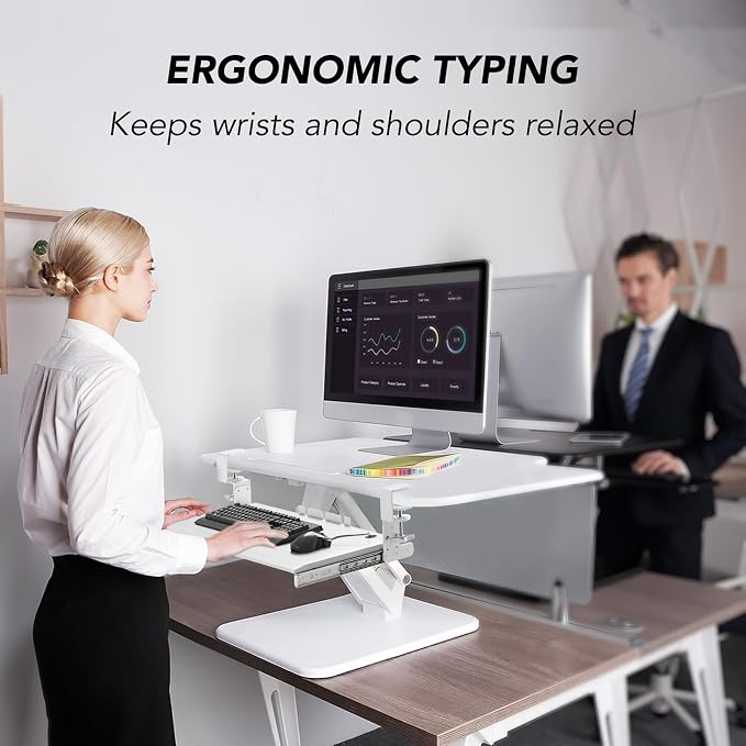 AX WABER Keyboard Tray Under Desk Pull Out with Extra Sturdy C Clamp Mount System, 27.3 (32.5 inch Including Clamps) x 11 Inch Slide-Out Platform Computer Drawer for Typing White AX01WW01 - Image 9