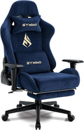 Symino Gaming Chair, High Back Ergonomic Office Chair with 2D Adjustable Armrests, 150° Recline, Breathable Faux Suede, Adjustable Headrest & Footrest for Home Office by Unknown