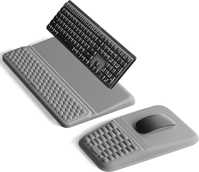 Vaydeer Keyboard Stand and Mouse Pad Set, Soft Memory Foam Wrist Rest by Vaydeer
