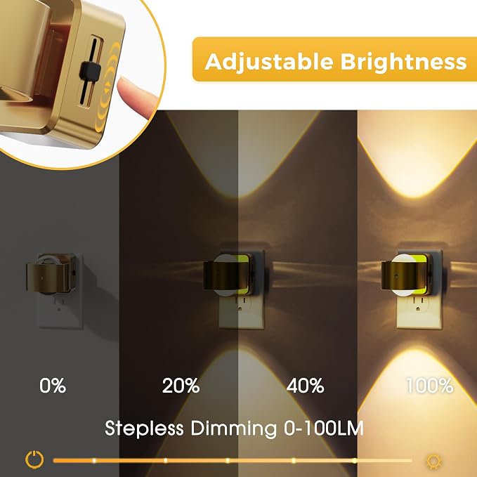 L LOHAS LED Night Light Projector, Night Lights Plug into Wall Light Sensor - Image 3
