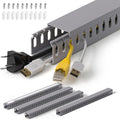 1.4"H x 1.6"W Cable Raceway, 66in Under Desk Wire Management Channel, Grey by ZhiYo