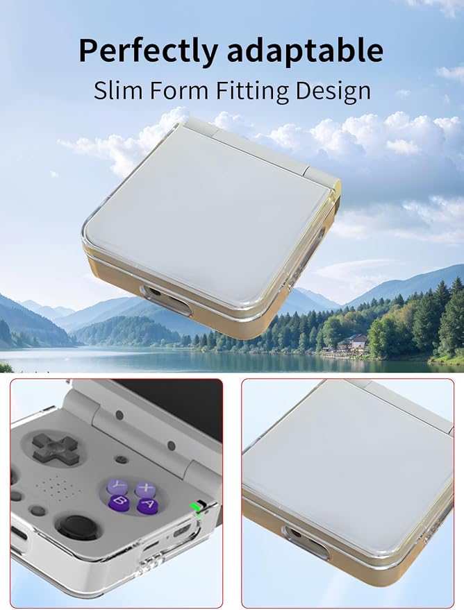Case for Miyoo Flip V2 Gaming Console,BOVUGAC Fully Wrap PC Protective Shockproof Cover for Miyoo Flip Handheld Game Consoles—Clear - Image 5