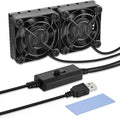 ELUTENG Computer Fan USB 40mm Dual Row 2 in 1 USB PC Fans with 3 Adjustable Speeds 6500RPM Electronics USB Cooling Fan with Black Metal Grid for Laptop TV Box Xbox AV Cabinet PS5 Router Projector by ELUTENG