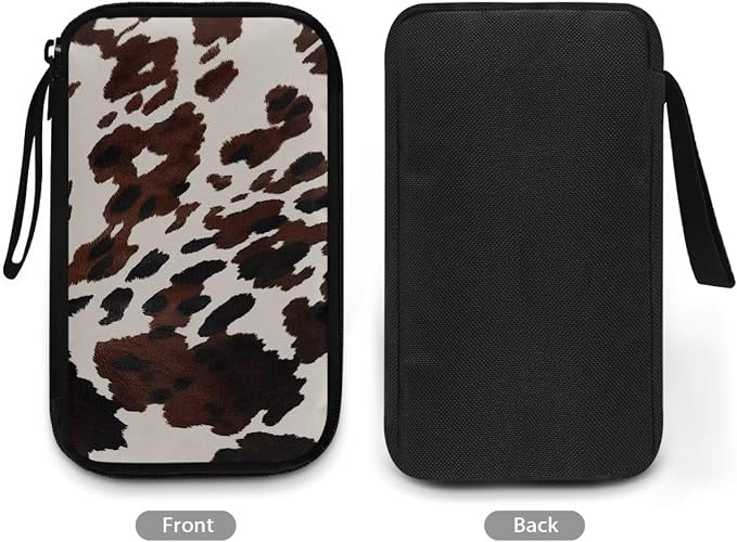 Cow Print Electronic Organizer Travel Cable Organizer Storage Bags for Data Cables, USB C Charger, SD Card, Hard Drive, Charging Cord, Mouse, Power Bank - Image 3