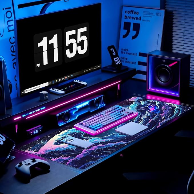 Gaming Mouse Pad, Desk Mat for Keyboard and Mouse, Large Mouse Pad for Desk, Computer Mousepad - Image 5