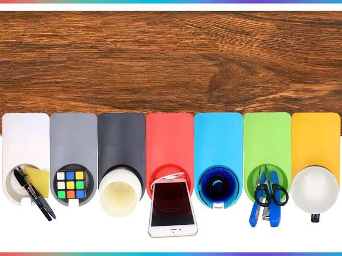YOY 2 Pack Drink Cup Holder Clip - Table Desk Side Water Glass Beer Bottle Beverage Soda Coffee Mug Holder Cup Saucer Clip Design for Home Office, Blue - Image 7