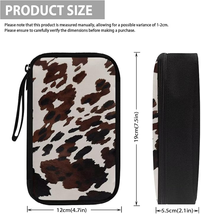 Cow Print Electronic Organizer Travel Cable Organizer Storage Bags for Data Cables, USB C Charger, SD Card, Hard Drive, Charging Cord, Mouse, Power Bank - Image 5