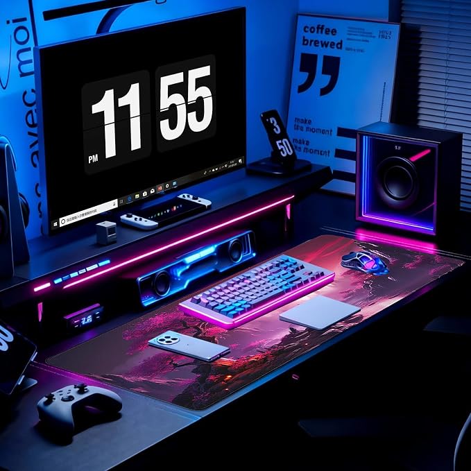 Gaming Mouse Pad, Desk Mat for Keyboard and Mouse, Large Mouse Pad for Desk, Computer Mousepad - Image 5