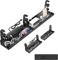 Extended Metal Under Desk Cable Management Tray with Power Outlet by CABTE