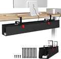 KEEGH Large No Drill Under Desk Cable Management Tray 36 in, Black by KEEGH