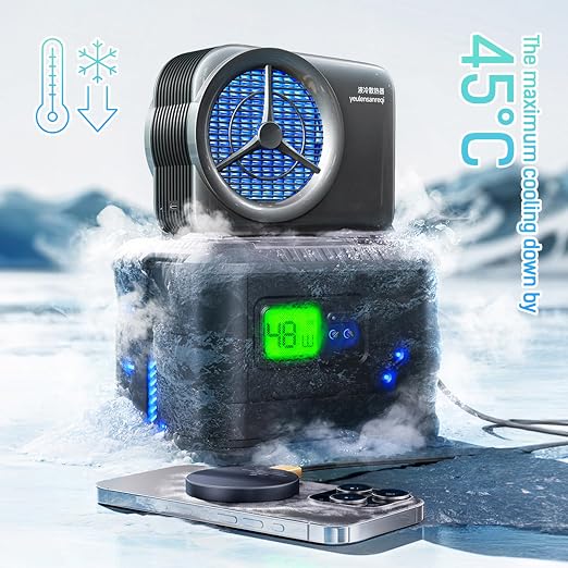 Magnetic Phone Cooler, Phone Cooler Phone, pad Cooler, Phone Radiator with Liquid Cooling,Freeze in 15s, noiseless Cooling,for Phone/Tablet/Pad (Don't Support Wireless Charging) - Image 3