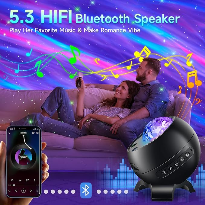 LED Light Gifts Home Decor Light Projector with 375 Effects, Bluetooth - Image 6