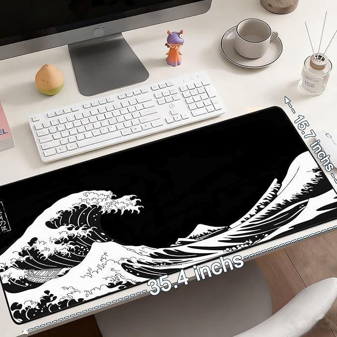 Mouse Pad Gaming - Desk Mat for Keyboard and Mouse - Large Mouse Pad for Desk, Mousepad (35.4" X 15.7") with Non-Slip Base, Desks Pad Mat Office and Home - Image 6