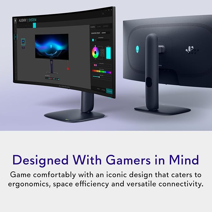 Alienware 34 240Hz QD-OLED Curved Gaming Monitor - AW3425DW - 34.2-inch WQHD (3440 x 1440) 0.03ms Display, 1800R Curve, AMD FreeSync Premium Pro, VESA AdaptiveSync, DisplayHDR TrueBlack 400 - Image 3
