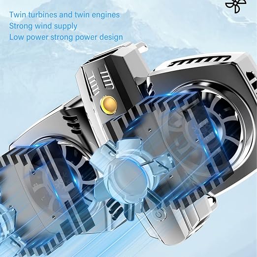 Cell Phone Cooler, Low Noise Cellphone Radiator with Dual SemiConductor Cooling Chip, Mobile Phones with Width of 2.6 to 3.5in for Live Streaming, Outdoor Vlog, Gaming - Image 4