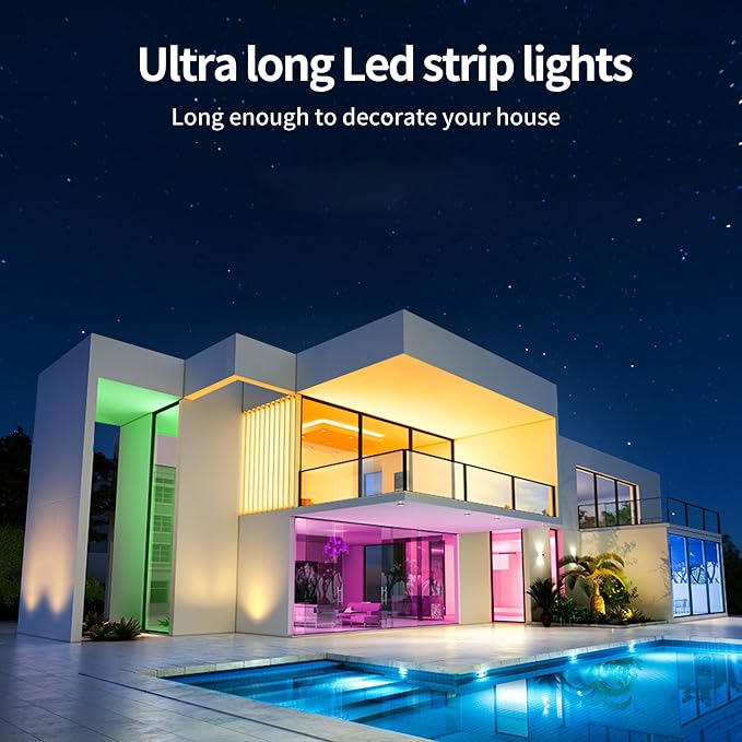 Ledagic Led Lights for Bedroom 100ft (1 Roll), RGB Led Lights Music Sync - Image 10