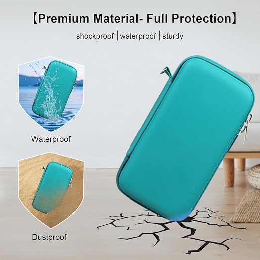 Elonbo Carrying Case for TaddToy/WELLST·G/Beijue/FAMILY POCKET/CCTU/X- JOYKIDS/GREENCREEK/Beico/KAVOYI/GuaiyeyeAP/TEBIYOU Handheld Game Console, Portable Electronic Gaming Player Bag, Green+ - Image 5