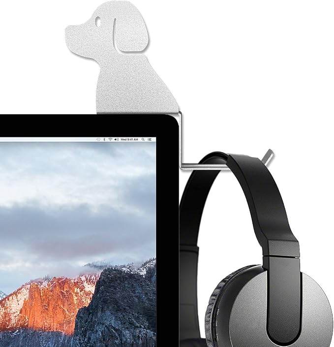 Monitor Stand Headphone Hanger with Puppy Tail Hook by FEYRUN