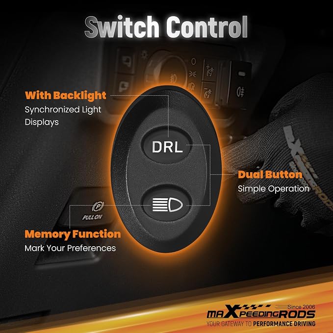 maXpeedingrods 5in 178W LED Off Road Lights w/Amber White DRL Side Shooter - Image 7
