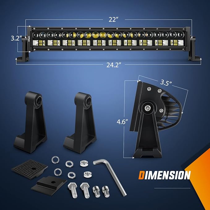 Nilight LED Light Bar 7D 22" 150W 15000LM Double Row Flood Spot Combo - Image 3