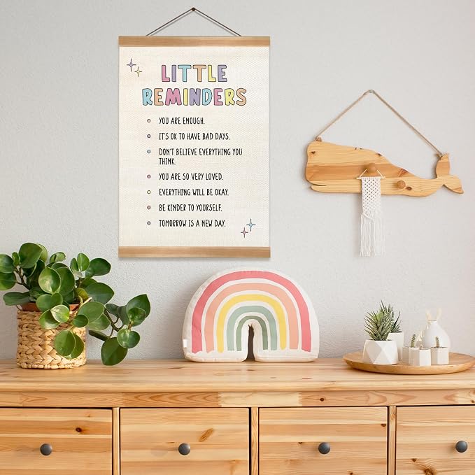 ZTGDA Little Reminders Wall Art,Inspirational Quotes Canvas Print with Wood Hanger Frame, Daily Reminder Poster for Bedroom Teens Room, or Classroom Decor, 12x16 Inches (Reminders) - Image 7