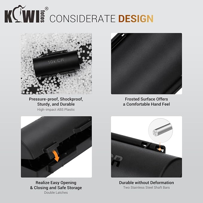 KIWIFOTOS (2 Pack CR2032 CR2450 Coin Cell Battery Case Organizer - Image 5