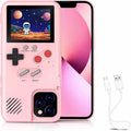 Game Phone Case, 168 Built-in Small Video Games, Pink, Compatible with iPhone 14 by Chu9